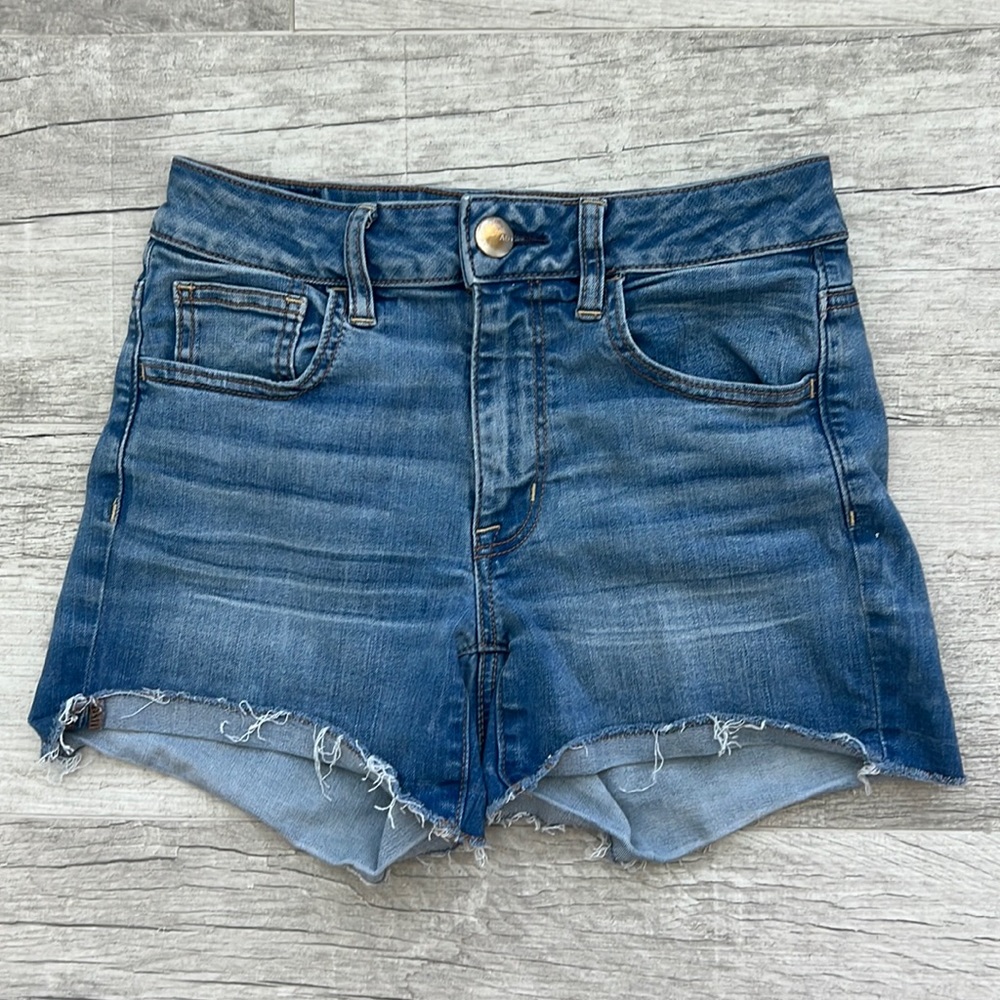 American Eagle Outfitters Hi-Rise Shortie Jean Shorts Womens Size 4